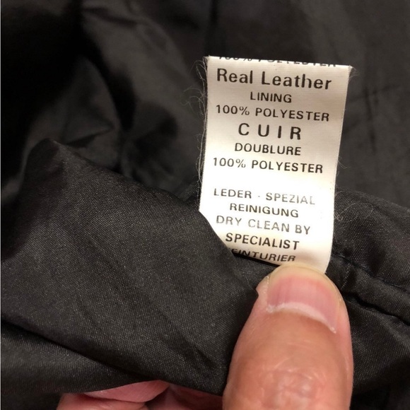 Vtg VANGUARD LEATHER OF AMERICA Cowhide Fringe Leather Biker Jacket - Picture 4 of 8